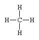 Таким образом   метан   молекула, характеризующаяся тетраэдрическим   расположение   из четырех химических связей вокруг атома углерода, удобно представлен формулой проекции